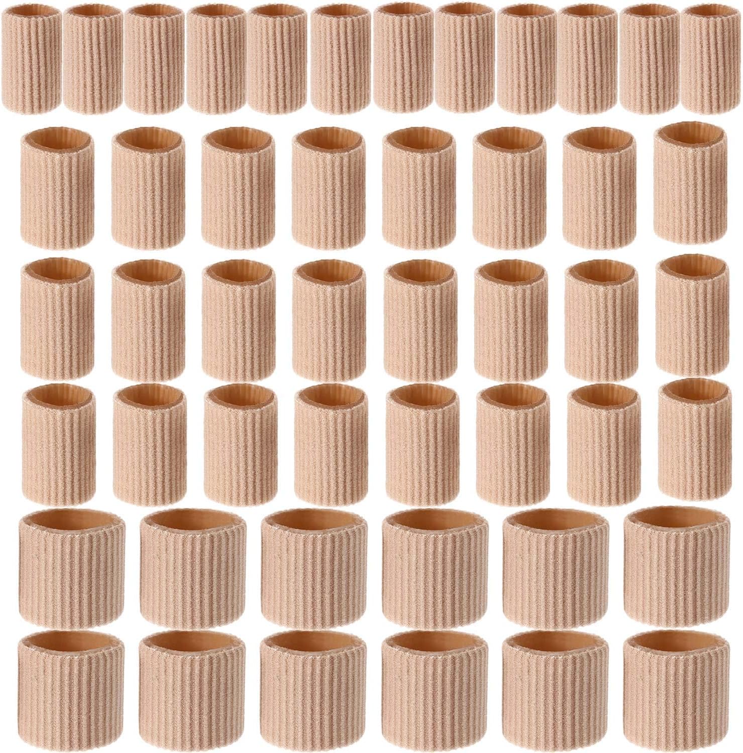 Toe Cushion Tube Toe Tubes Sleeves Soft Gel Corn Pad Protectors for Cushions Corns, Blisters, Calluses, Toes and Fingers (48 Pieces, Mixed Size Toe Cushion Tube,): Health & Personal Care