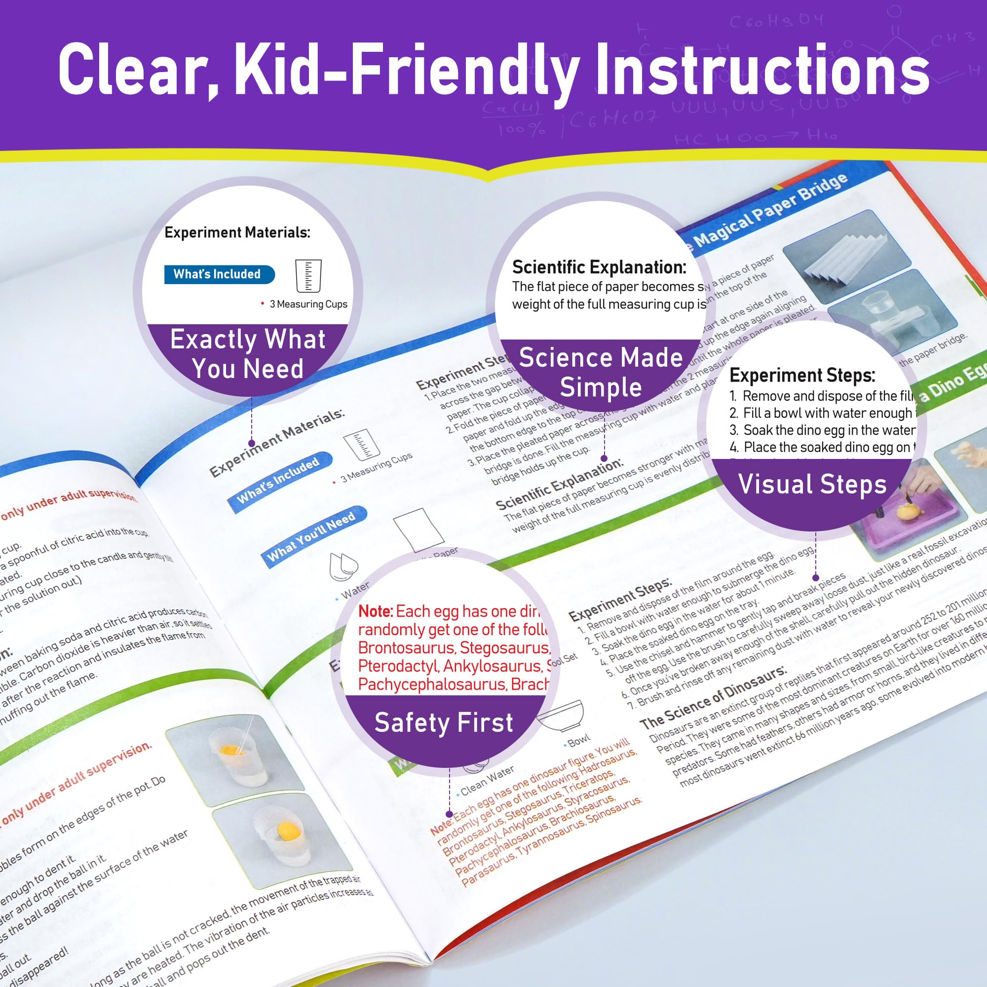 BenBen Science Kits for Kids Age 8-12, 80 Experiments Educational Toy, STEM Toys for 6 7 8 Year Old Boys Girls Birthday Gift, Volcano Science Kit, Chemistry Set for Homeschooling