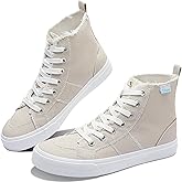 Obtaom Womens/Mens high top Canvas Shoes Play mid Calf Fashion Sneaker Casual lace up hi top Washed Canvas Shoes