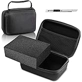 Relaxweex EVA Hard Case with Customizable Foam 7.1 x 4.7 x 3.1 Inch Protective EVA Carrying Case Shockproof Outdoor for Camera, Digital Products, Electronic Instruments with Knife, Black
