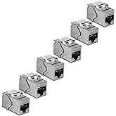 TRENDnet Cat6A RJ45 Keystone Inline Coupler Keystone Jack, 6-Pack, TC-KC06C6A, Keystone Jack Female to Female for Wall Plates