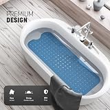 KEPLIN Premium Non-Slip Bath Mat 200 Suction Cups 40x100cm Blue view 3