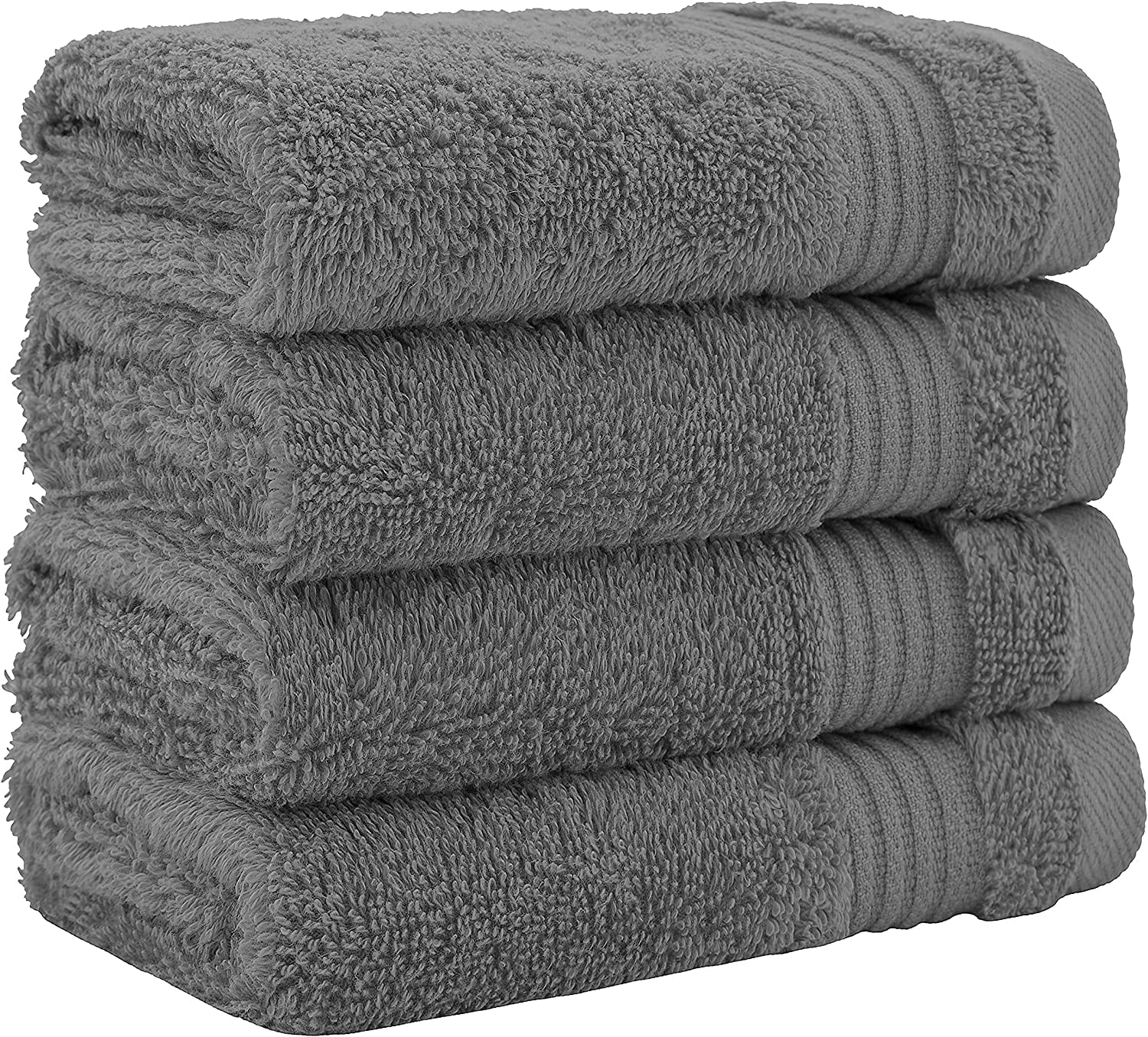 Textile Do 4 X Luxury Face Cloth Towel Set (30 x 30 cm-800 GSM) 100% Egyptian Cotton Wash Cloths Super Soft Flannels Face Cloths for Gym Spa Bathroom (Charcoal, Cotton)