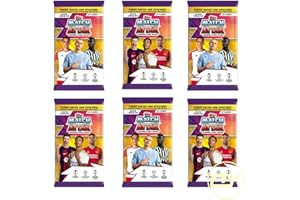 OY GIFTS Topps Match Attax 23/24 UEFA Champions League Trading Cards x 6 Packet Bundle - Soccer Cards 2023-2024