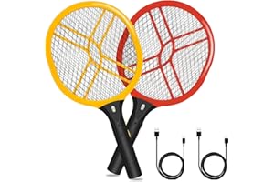 Faicuk Handheld Bug Zapper Racket Rechargeable Fly Swatter (2 Pack)