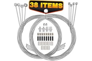 4 Pcs Bike Shifter Cable & 4 Pcs Bike Brake Cable Kit - Durable MTB Set with Corrosion-Resistant Stainless Steel - Compatible