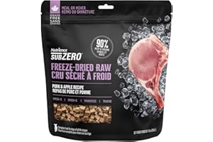 Nutrience Subzero Freeze-Dried Raw Dog Food, 369 g (13 oz), Canadian Pork & Apple Recipe, Dog Treat, Easy to Digest, Grain Fr