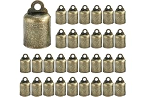 Decorative Bells 30Pcs 1" Rustic Small Cow Bells for Craft Vintage Christmas Decor for Holiday Home Xmas Tree Door Wall Outdo