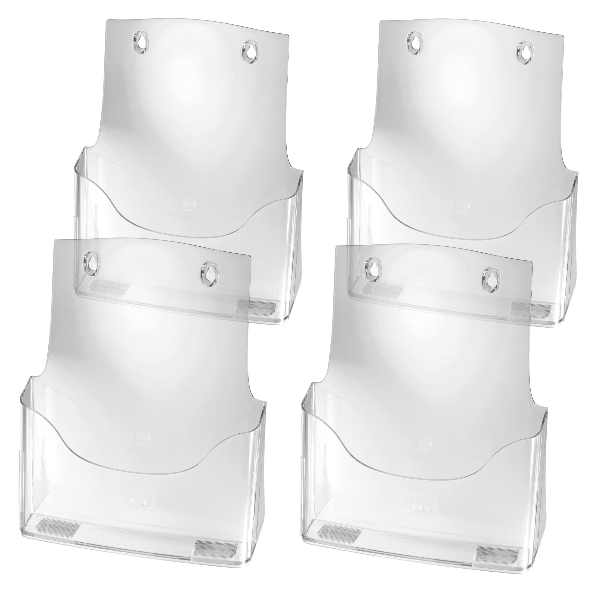 SIGEL LH110 Table-Top Literature Holder, for A4, uv resistant acrylic, clear, 4 Pieces