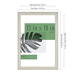 MCS Studio Gallery Frame, Gray Woodgrain, 13 x 19