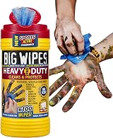 Big Wipes Heavy Duty Pro+ Hand Surface Tool Wipes Dispenser Tub 100