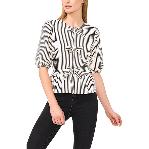 (取寄) シーシー レディース ショート スリーブ ラッフル カフ クルー ネック ブラウザ CeCe women Short Sleeves Ruffle Cuff Crew Neck Blouse Rich Black CeCe Women's Ruffle Cuff Crew Neck Blouse, Bright Rose at