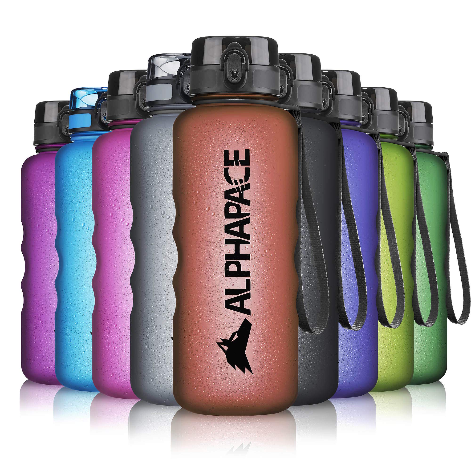 ALPHAPACE Water Bottle, Leak Proof 1500ml Drinks Bottle, BPA Free Bottle for Sports, Cycling & Outdoor Activities, Sports Bottle with Fruit Infuser, Dark Red