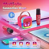 Braxel Spider Karaoke Machine 2 Wireless Mics Bluetooth LED Lights Kids Toy view 2