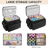 LEFOR Z Extra Large Sewing Box Double-Layer Organizer Bag Black view 3