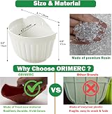 ORIMERC 4 Pack Wall Planters Vertical Garden Indoor Outdoor Pots White view 8