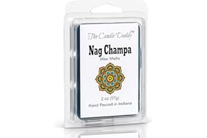 The Candle Daddy Nag Champa Incense Scented Melt- Maximum Scent Wax Cubes/Melts- 1 Pack -2 Ounces- 6 Cubes