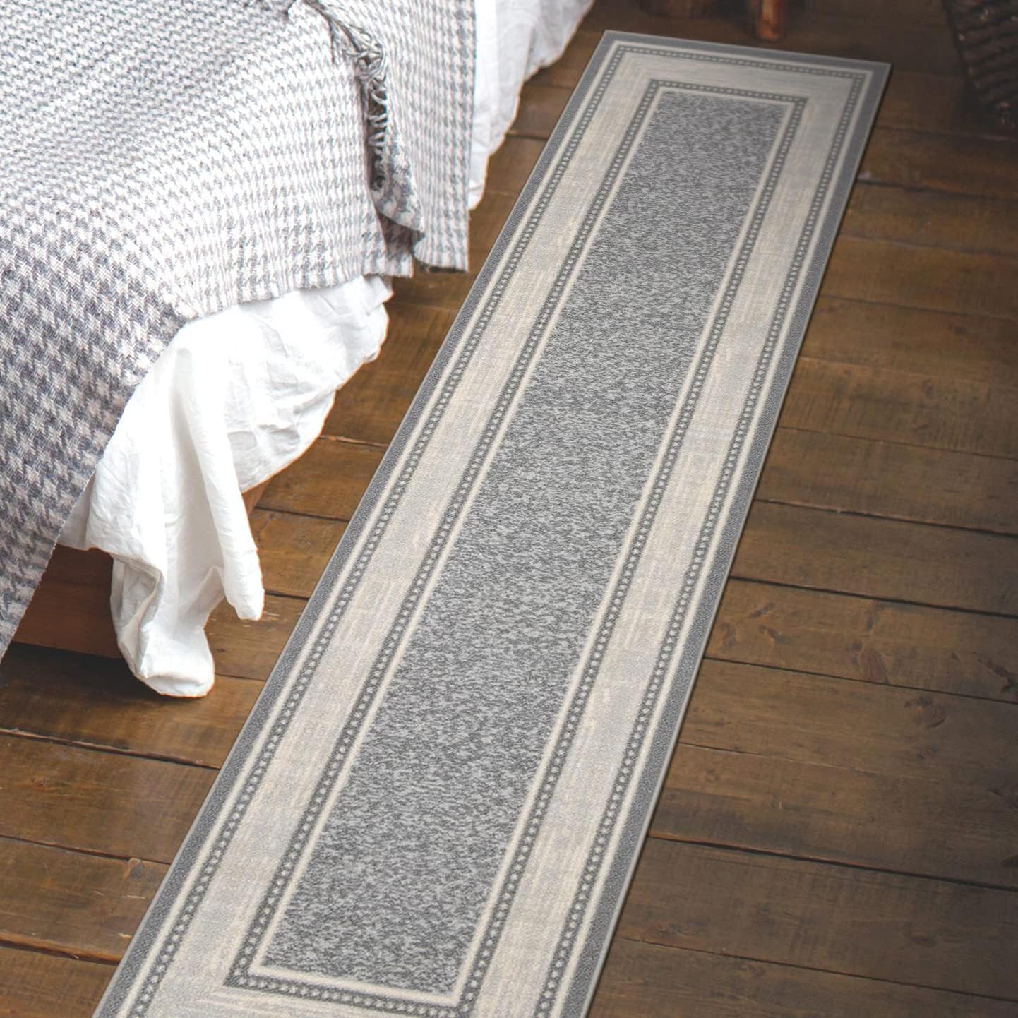 Rugs, Pads & Protectors - Ottomanson Machine Washable Bordered Design Non-Slip Rubberback 2x7 Traditional Runner Rug for Hallway, Kitchen, Bedroom, Living Room, 1'10