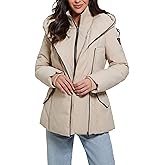 GUESS womens Lucy Stretch Asymmetric Zip Puffer