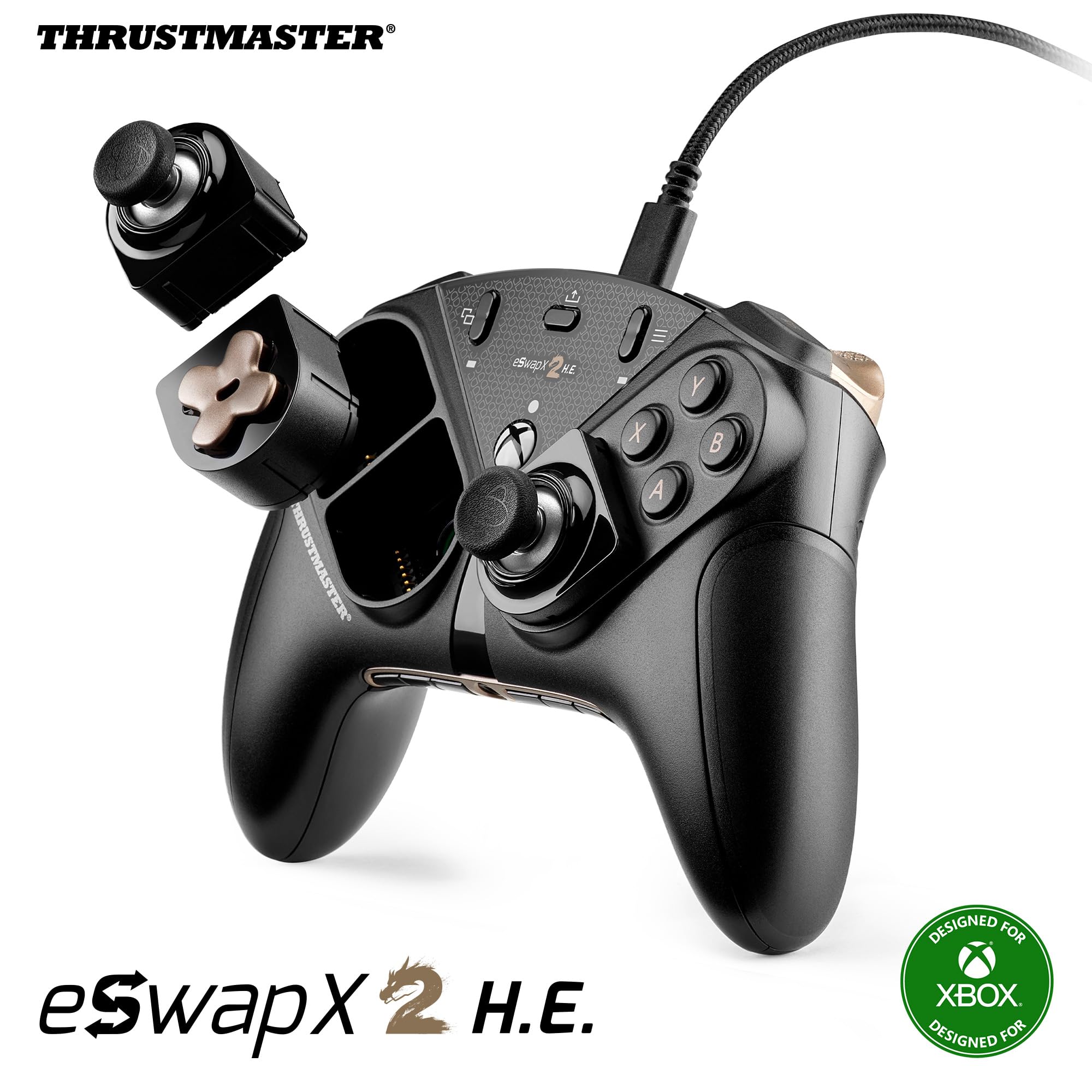 Thrustmaster ESWAP X2 H.E – Modular Gamepad for Esports Games with Anti-Drift H.E.A.R.T. (Hall Effect) Mini-Sticks – Compatible with Xbox Series X|S, Xbox One and PC