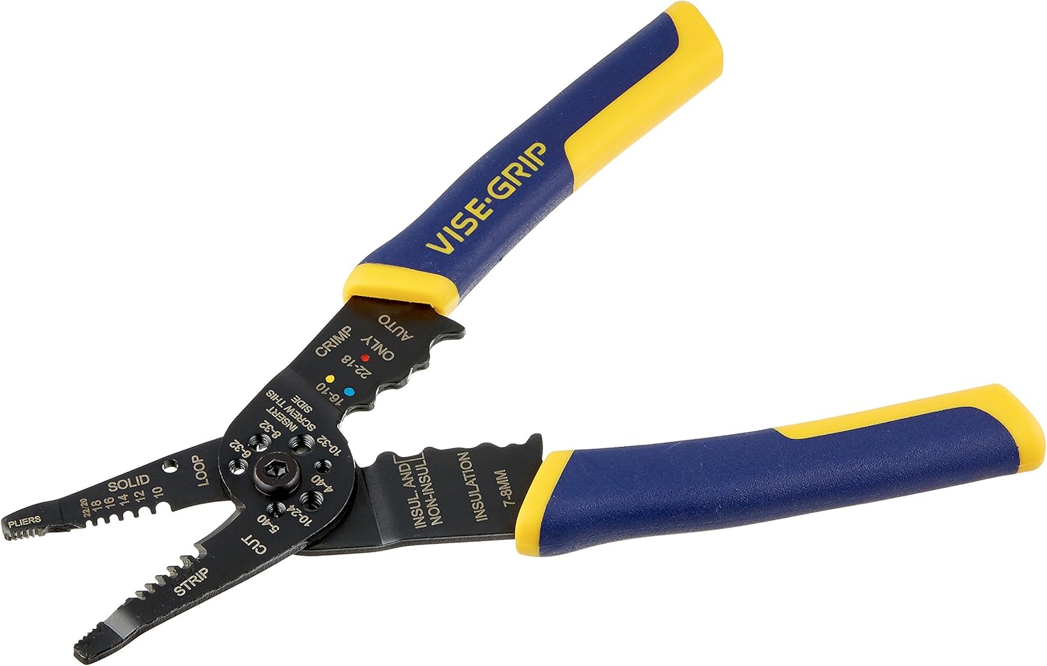 IRWIN VISE-GRIP Wire Stripping Tool / Wire Cutter, 8-Inch (2078309) - Wire Strippers - 