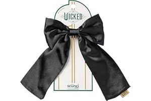 Wicked Satin Bow Barrette - hair accessories - hair bows - hair accessories for girls - gifts for her - Scunci by Conair - Black