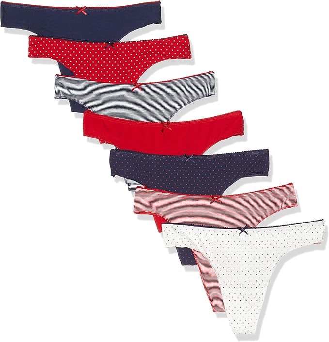 Womens Secret Packs 7 Sweetheart Tanga, Multicolor (Gama Rojo 69 ...