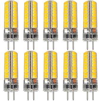 MENGS® 10 Stück GY6.35 6W LED Lampe 72x5730 SMD Warmweiß 3000K AC/DC 12V Mit Silikon Mantel