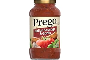 Prego Italian Sausage and Garlic Meat Sauce, 23.5 oz Jar
