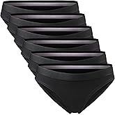DANISH ENDURANCE Women's Organic Cotton Stretch Bikini Briefs Underwear, 6-Pack