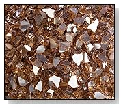 Fireglass Fireplace Fire Pit Glass 1/4 Copper Reflective 10 LBS