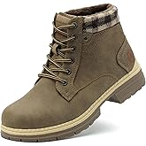 ANJOUFEMME Womens Hiking Snow Winter Boots - Outdoor Waterproof Lightweight Ankle Boots for Women Work Backpacking Boots FNW110-FNW08-BEIGE-6