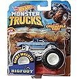Hot Wheels Monster Trucks 1:64 Scale Bigfoot 21/75 Crushable car, Blue with White roll cage