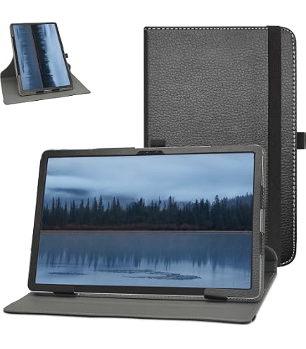 LiuShan 360° Drehbare Hülle Für DOOGEE T30 MAX Tablet 12,4 Zoll – Mit Standfunktion, Kunstleder, Schwarz