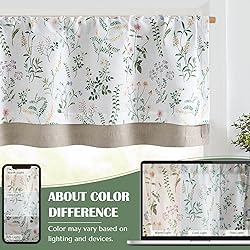 jinchan Linen Valance Curtain for Windows Farmhouse