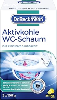 Dr. Beckmann Aktivkohle Wc-Schaum | Selbstaktivierender Schaum | 3 x 100g