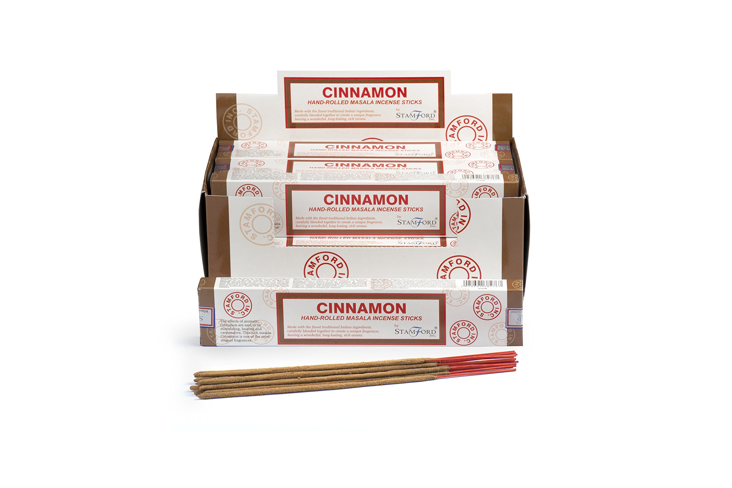STAMFORD INC 37276 Cinnamon Masala Incense, 15 Sticks x 12 Packs, Black, One Size