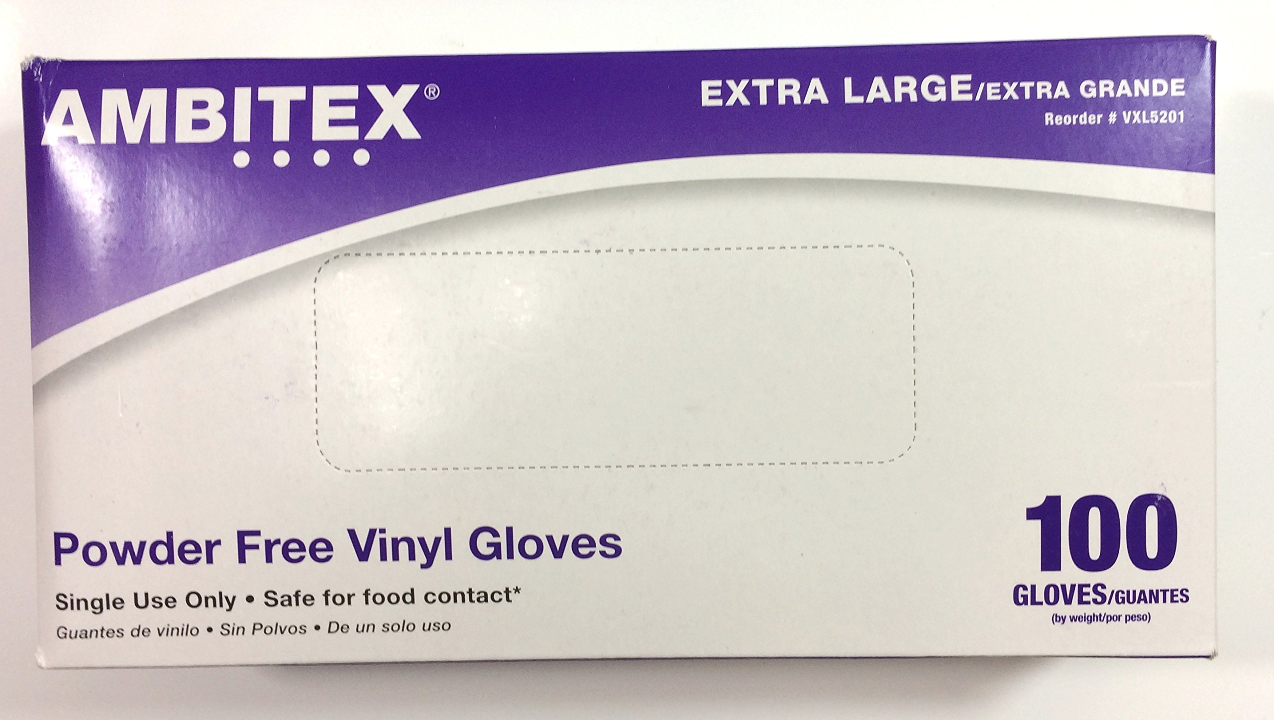 Amazon.com: Ambitex Disposable Vinyl Exam Gloves Powder