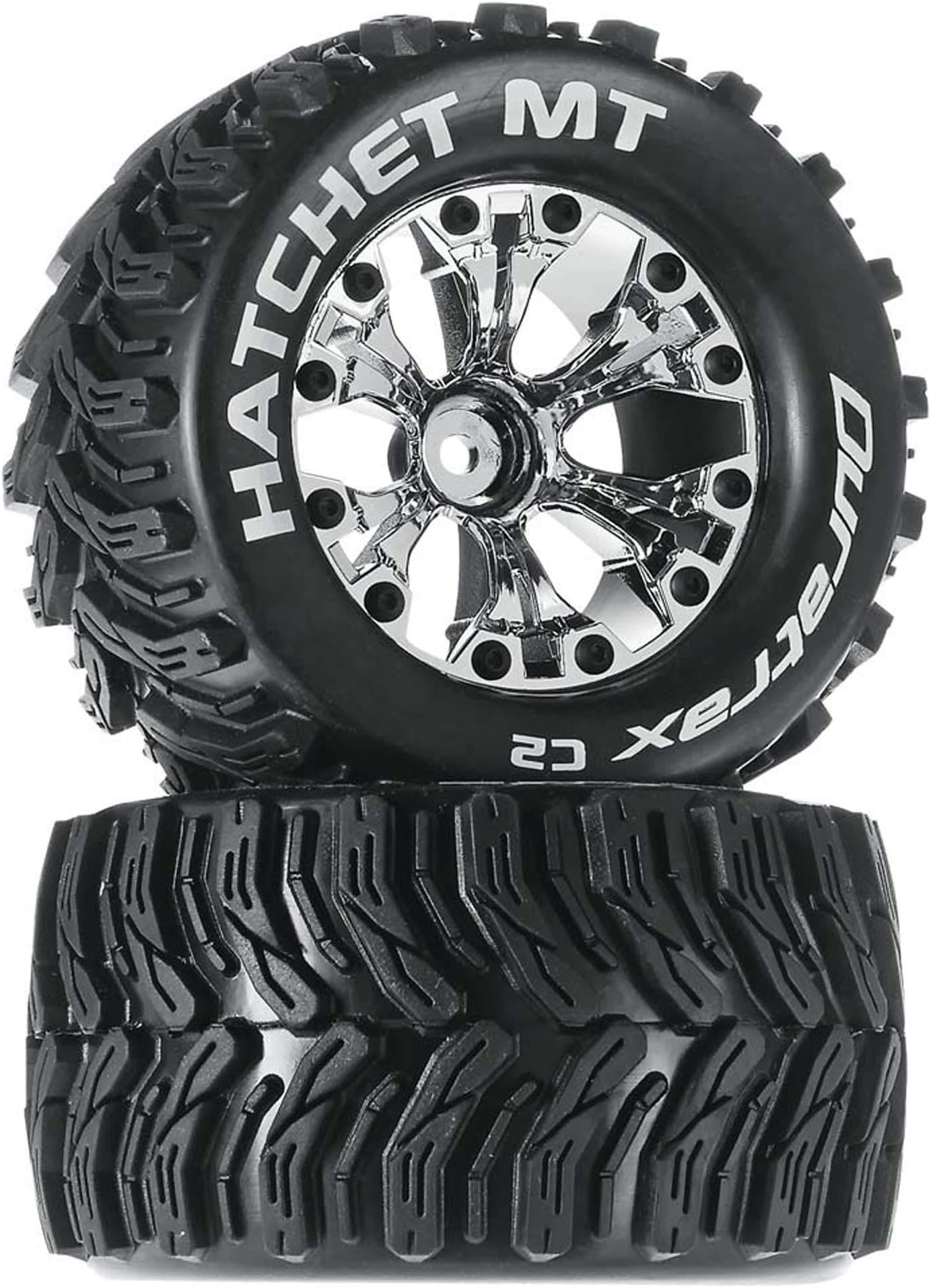 Duratrax Hatchet MT 2.8" Mounted Offset Tires Chrome 2 DTXC3529