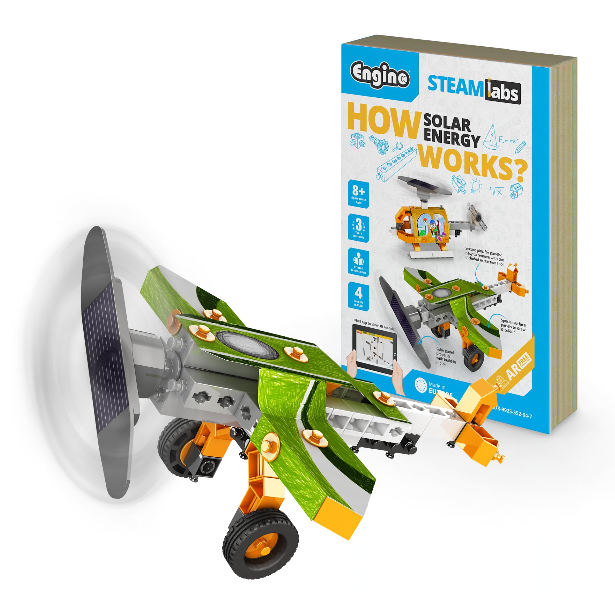 Engino - STEAM Labs Toys - How Solar energy works? | Educational Science Kits for kids | Guided Experiment & Activities kit