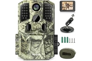 WOSODA 36MP 1920P Trail Camera, Game Camera with Night Vision Motion Activated 0.2s Trigger Time 120° Wide Sensor Deer Cam Waterproof with 2'' LCD for Outdoor Wildlife Monitoring