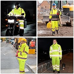 TICONN Hi Vis Rain Jacket and Pants, Waterproof