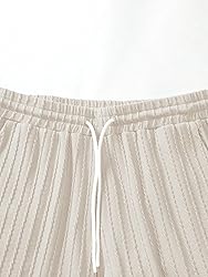 RoseSeek Men's 2 Piece Outfits Textured Drop