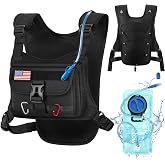 RAINSMORE Hydration Vest with Water Bladder Adjustable Strap Chest Pack | Running Vest Hydration Backpack Tactical Pen Slot for Running Cycling for Women Men Lightweight &amp; Breathable