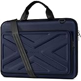 MOSISO Hard Shell Laptop Case for Men Women,15-15.6 inch Computer Bag Compatible with MacBook, HP, Dell, Lenovo, Asus, Notebook,16 inch Laptop Bag with Front Pocket & Shoulder Strap, Navy Blue