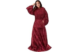 PAVILIA Fluffy Blanket with Sleeves for Women Men Adults, Wearable Blanket Plush Soft Fuzzy, Hug Sleep Pod Snuggle Pocket Sleeved TV Throw, Sherpa Fleece Warm Cozy Shaggy Gifts Ideas for Mom Wife