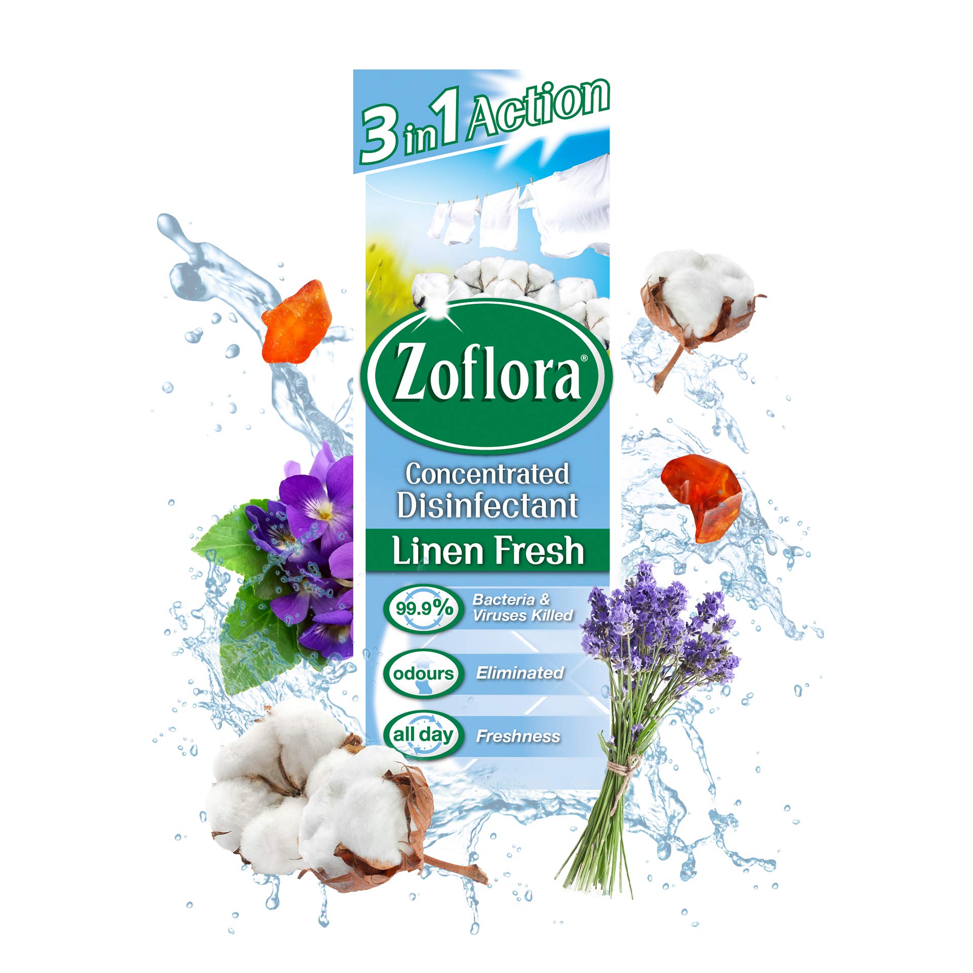 Zoflora Concentrated Disinfectant Linen Fresh 120ml