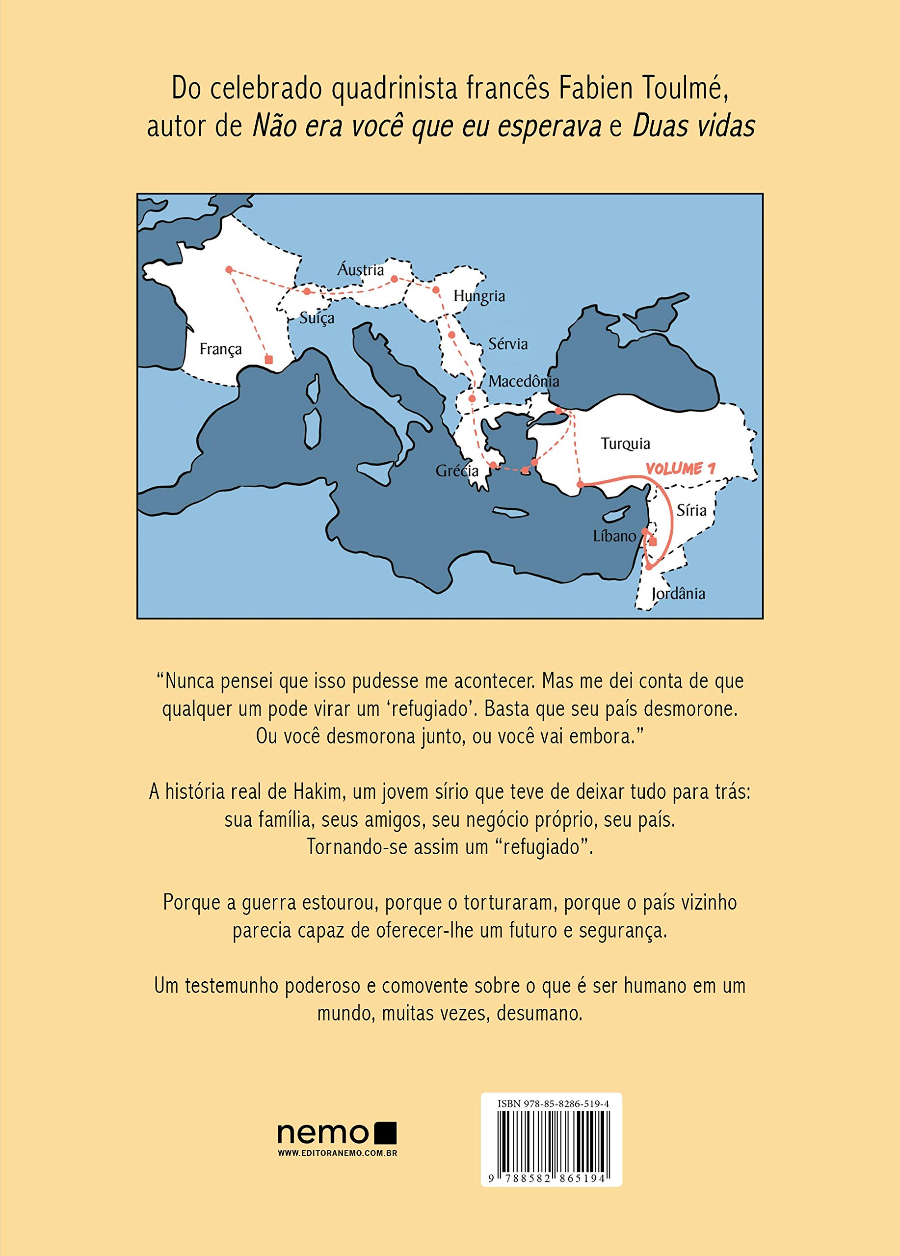 Livro 'A odisseia de Hakim Vol. 1: Da Síria à Turquia' de  Fabien Toulmé