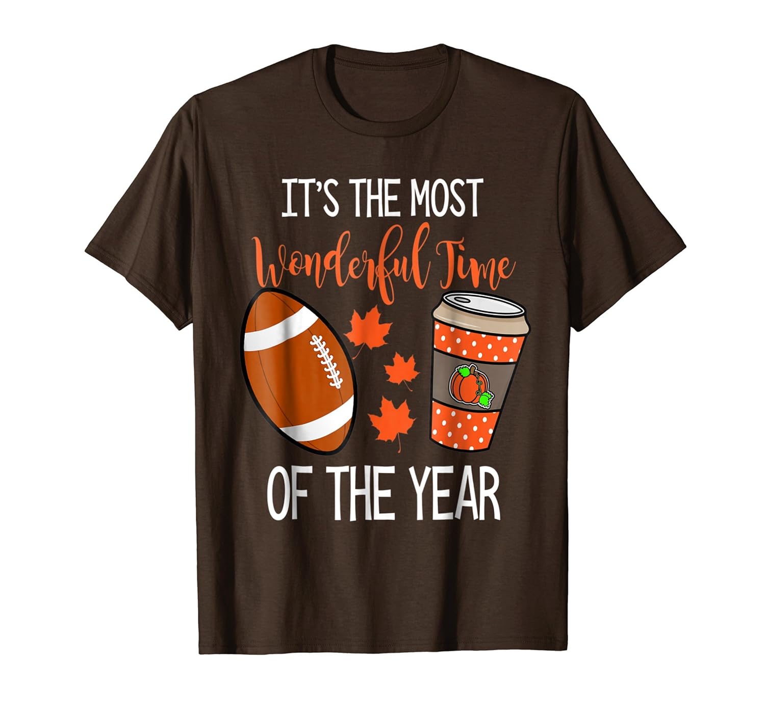 Fall Thanksgiving Halloween Pumpkin spice and football shirt-ANZ