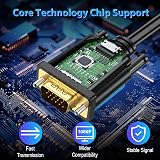 BLKing HDMI to VGA Cable 10ft 3m Digital to Analog Converter PC Laptop Monitor view 4